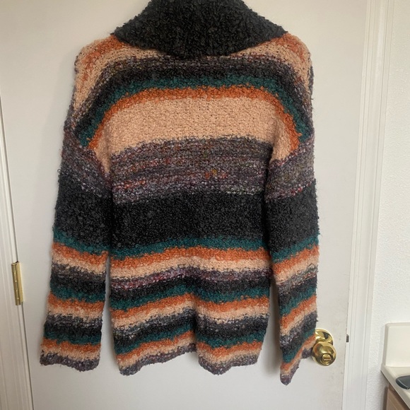 Moth Multicolored Boho Cowl Sweater Size XS - Picture 2 of 4